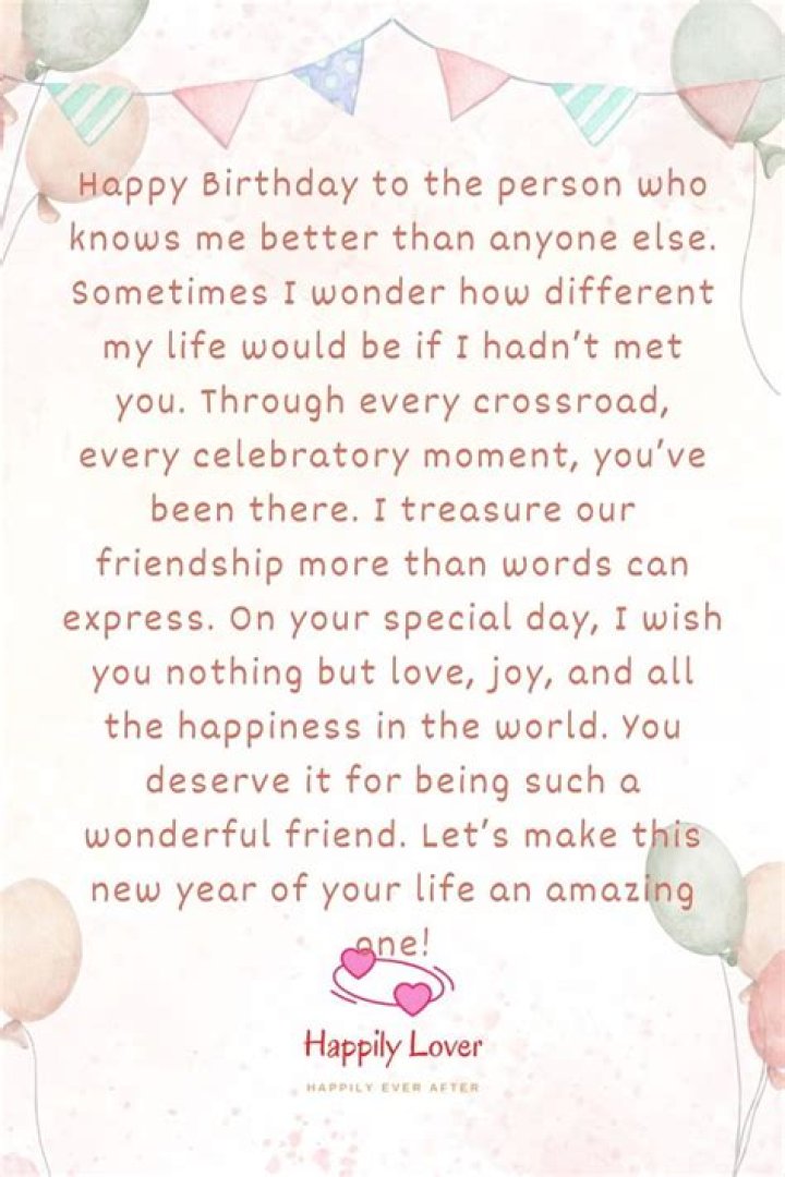 Best Friend Happy Birthday Letters: Heartfelt Wishes and Messages