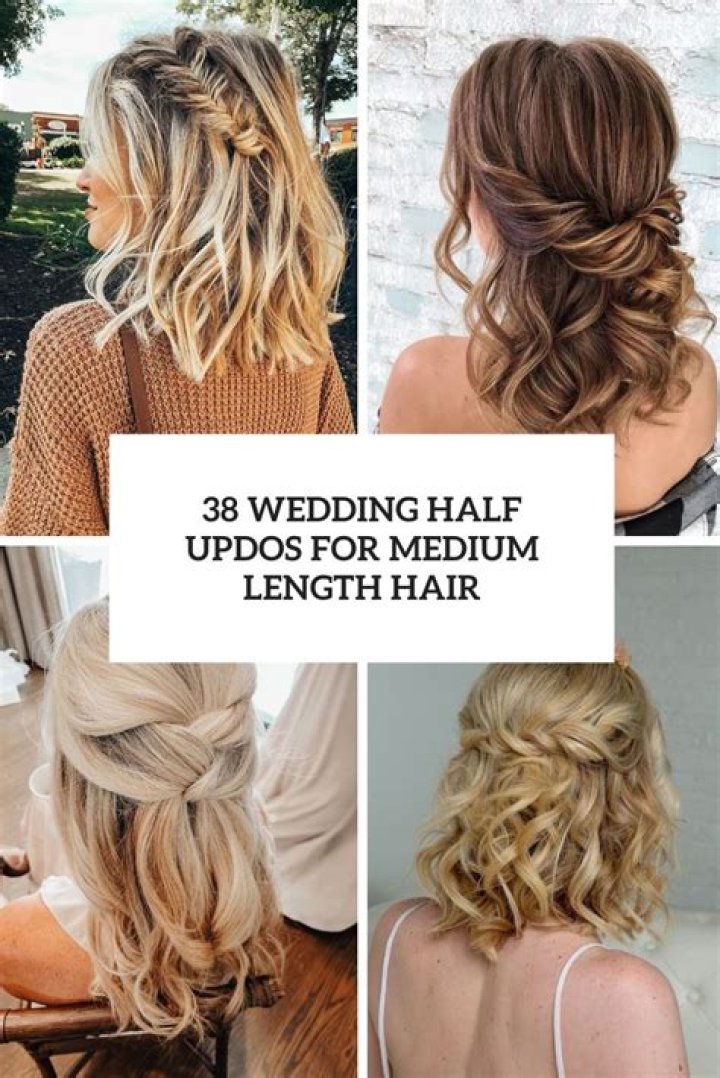 Stunning Medium Length Hair Wedding Hairstyles for Chubby Faces